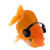 small dancing fish with headphones gif